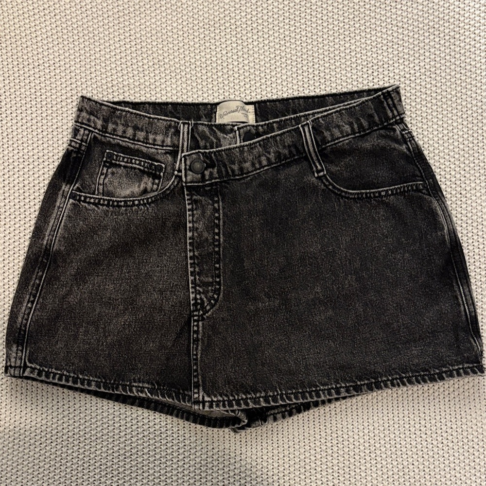 Universal Thread Black Denim Mini Skirt
